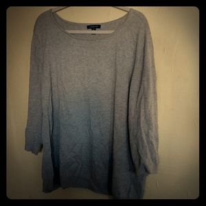 Gray lands end 3/4 sweater